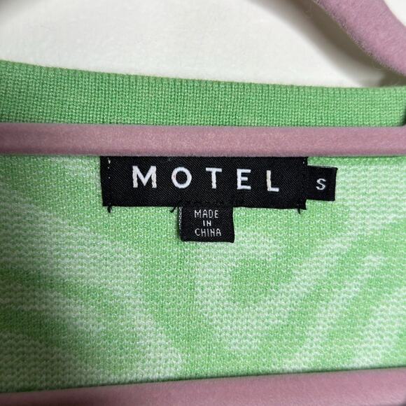 MOTEL ROCKS Odina Cardigan Jagged Swirl Peppermint Cream {3H51} - Picture 6 of 7